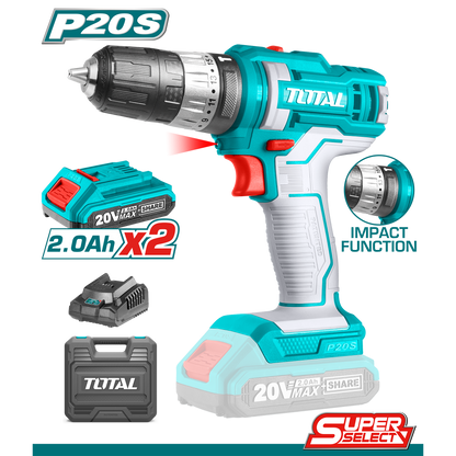 دريل شحن 20 فولت مع شاكوش من Total