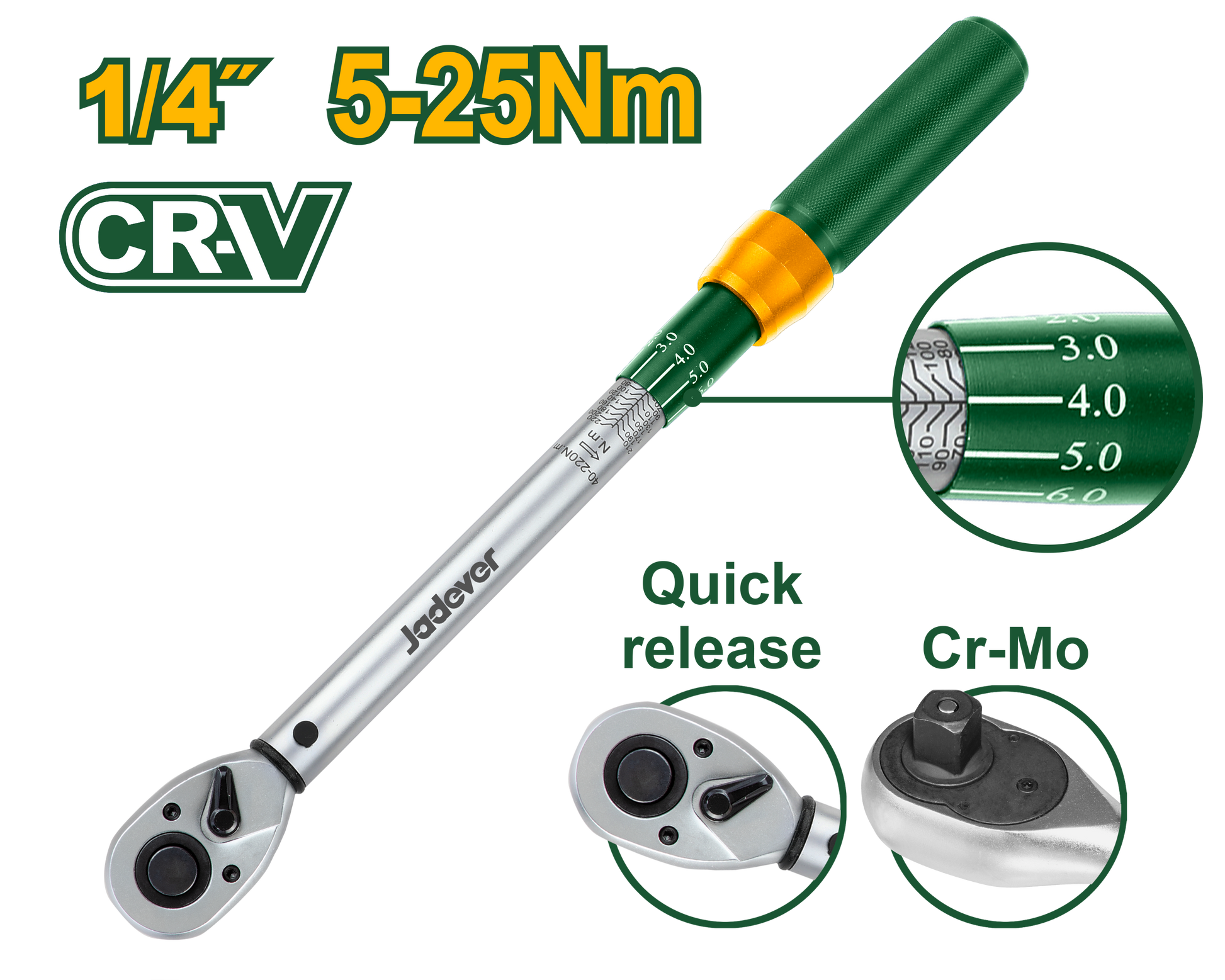 ذراع شد طقطيقة 25 نيوتن 1/4" من جادايفر-Jadever