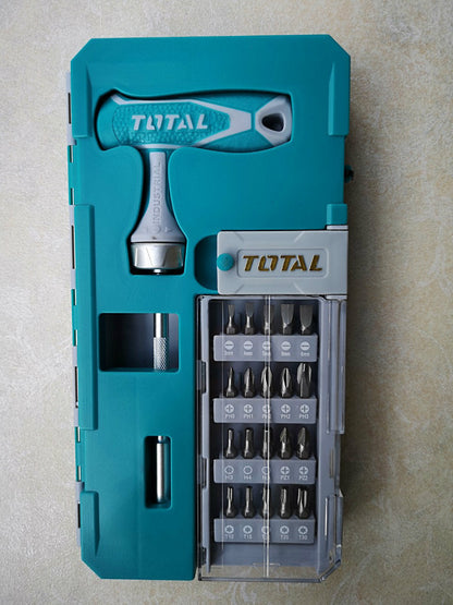 طقم راسيات كروم 25 قطعة توتال