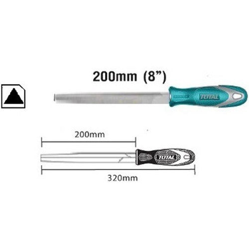 مبرد حديد  مثلث 8" توتال