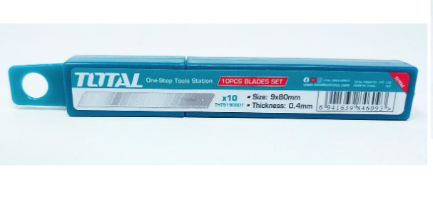 مجموعة شفرات 10 قطعة بحجم 9X80 مم  من توتال