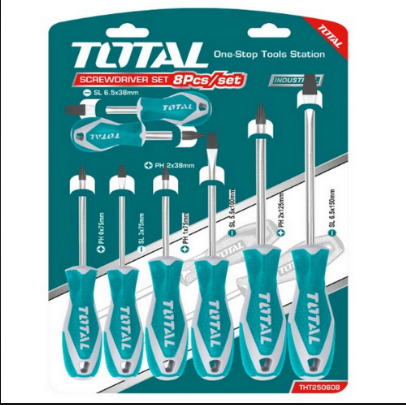 طقم مفكات 8 قطع   من TOTAL