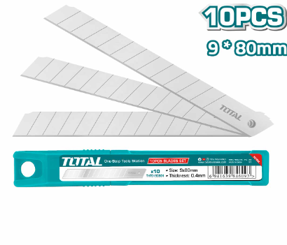 مجموعة شفرات 10 قطعة بحجم 9X80 مم  من توتال