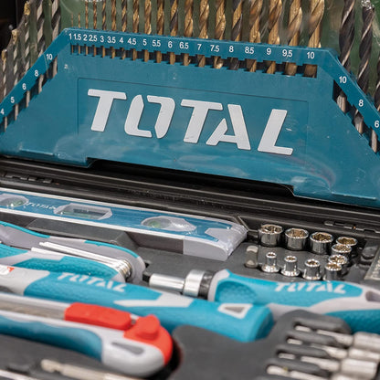 طقم عدة + رشاش دريل 120 قطعة TOTAL