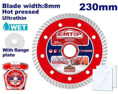فيبر قص جرانيت مسكرسوبر من EMTOP مقاس 230 مم