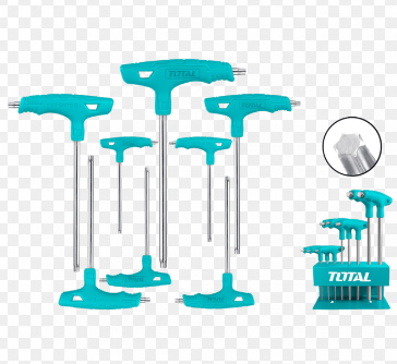 طقم الن كي مشرنف 8 قطع بمقبض T  من TOTAL