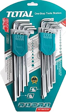 طقم الن كي مسدس ومشرنف 18 قطعة من TOTAL