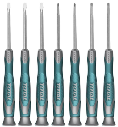 طقم مفكات الكتروني 7 قطع من TOTAL