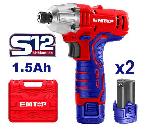 مفك كهربائي لاسلكي ببطارية ليثيوم أيون 12V