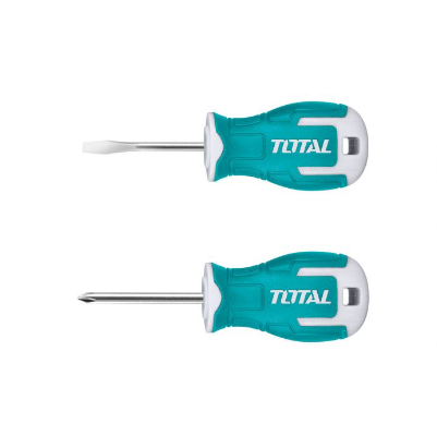 طقم مفك طبة عادي ومصلب من TOTAL