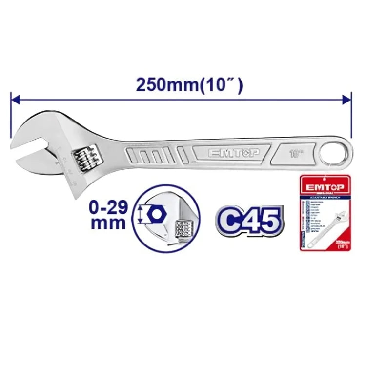 مفتاح ربط قابل للتعديل  مقاس 10  EMTOP EAWH131022
