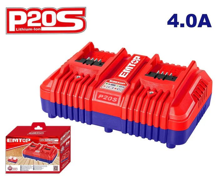 شاحن الذكي و  السريع ثنائي المنفذ من   EMTOP EFCR20403 P20S ا