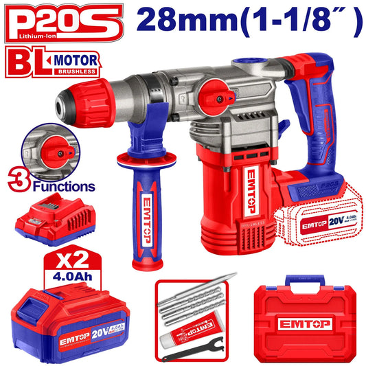 درل طرق لاسلكي  EMTOP ELRH202882 20V