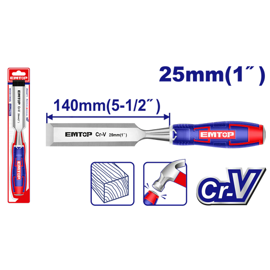 إزميل خشب عرض 25 ملم  EMTOP EWCL2501