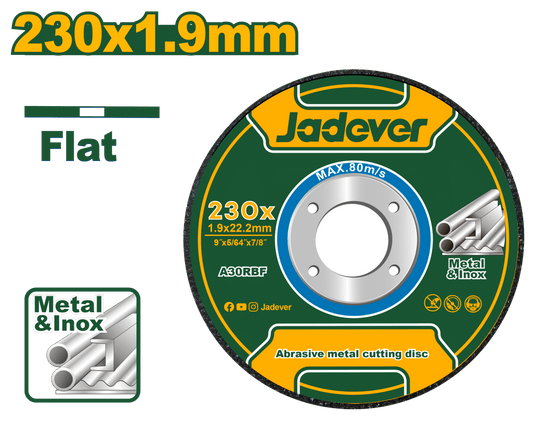 فيبر جلخ معدني 9 انش × 1.9 مم – مركز مسطح من جادايفر