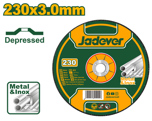 فيبر جلخ المعادن 9 انش × 3.0 مم - مركز منخفض من جادايفر