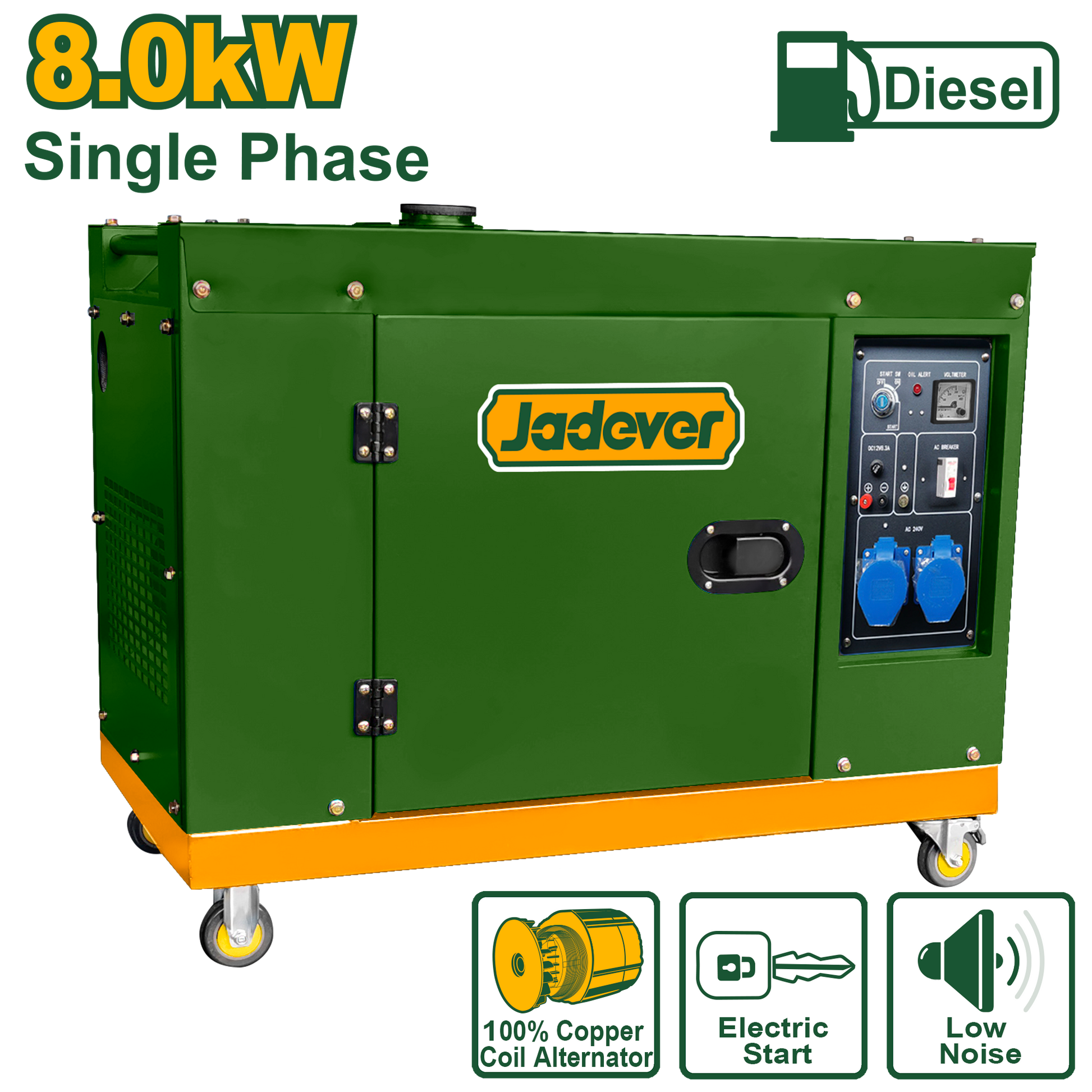 مولد ديزل 8 كيلو صامت من جادايفر Jadever
