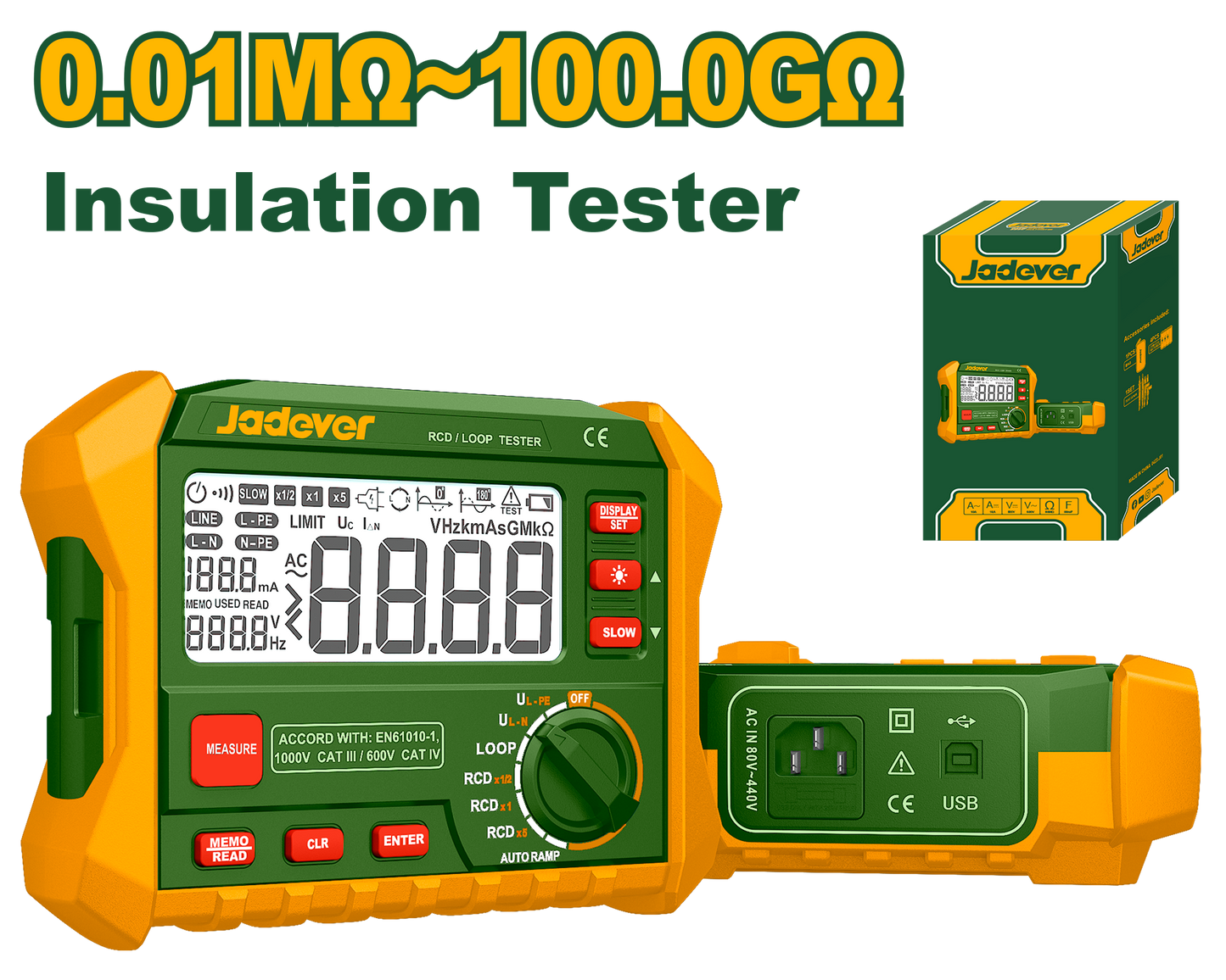 جهاز اختبار RCD/LOOP من جادايفر Jadever