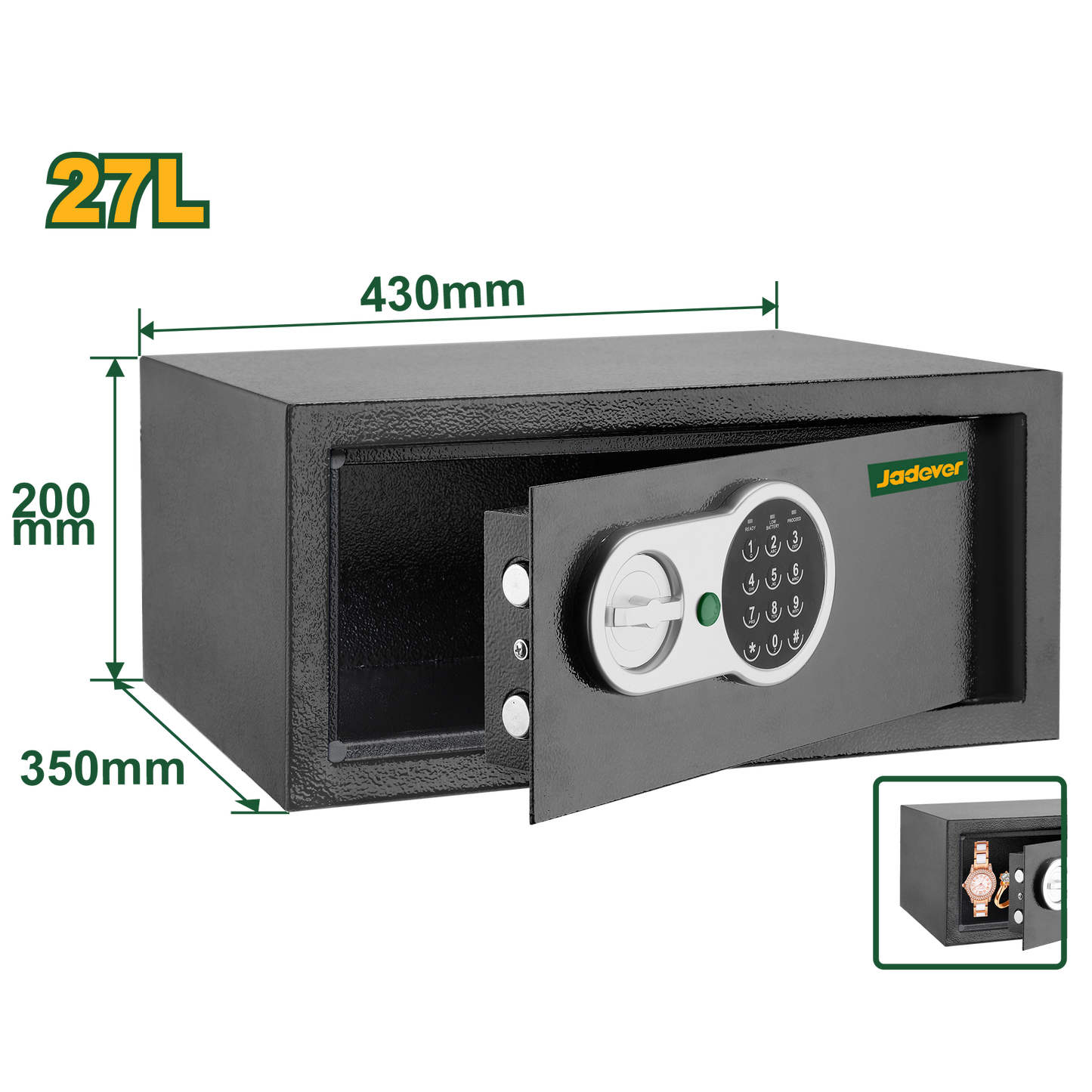 خزنة حائط إلكترونية آمنة مع مفتاح من جادايفر Jadever