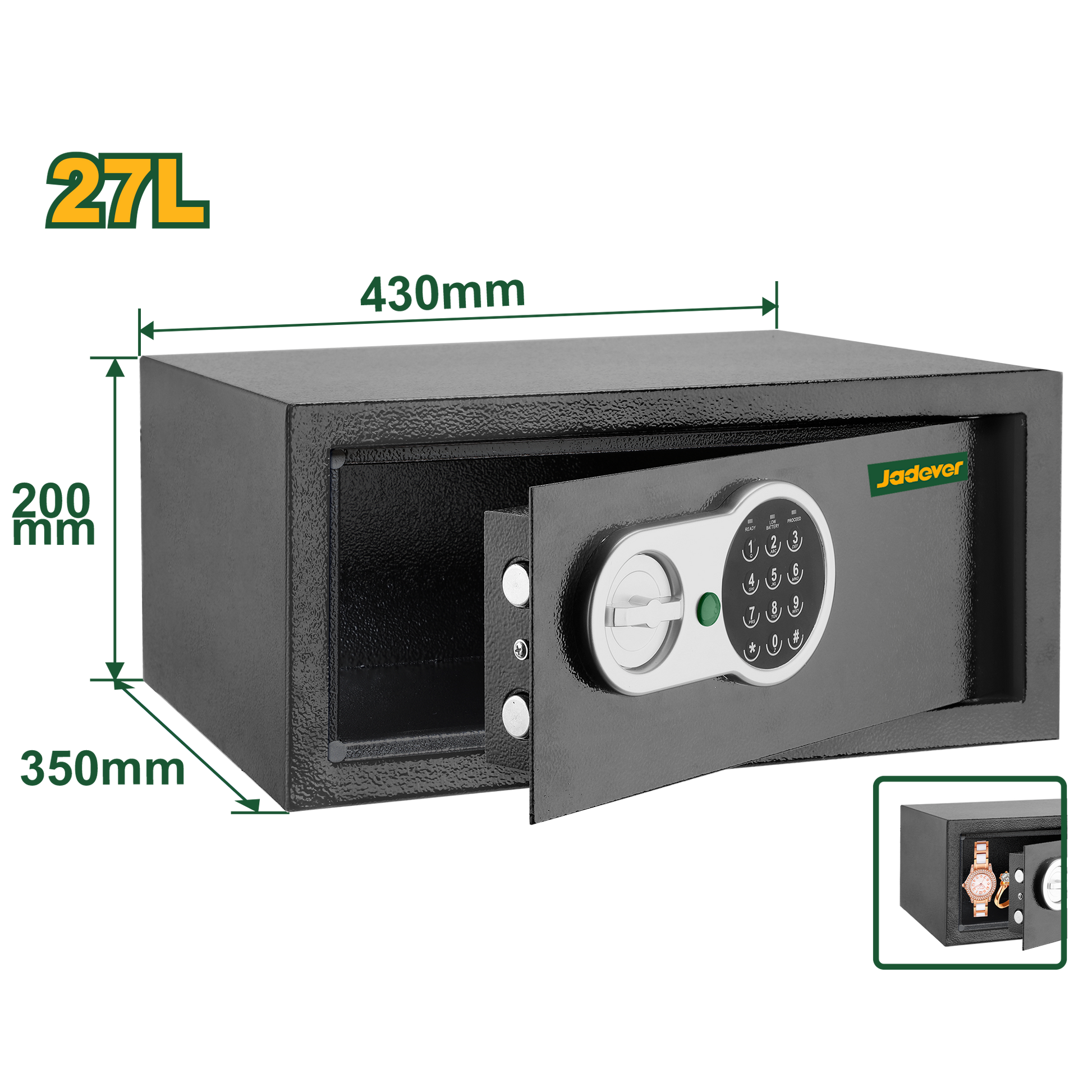 خزنة حائط إلكترونية آمنة مع مفتاح من جادايفر Jadever