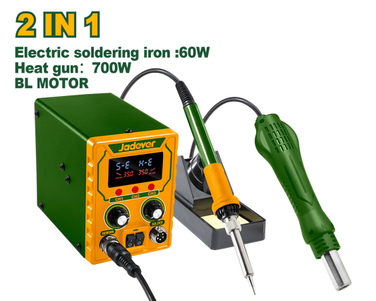 محطة تجعيد لحام الهواء الساخن JADEVER 760 واط بتحكم رقمي وحرارة قابلة للتعديل
