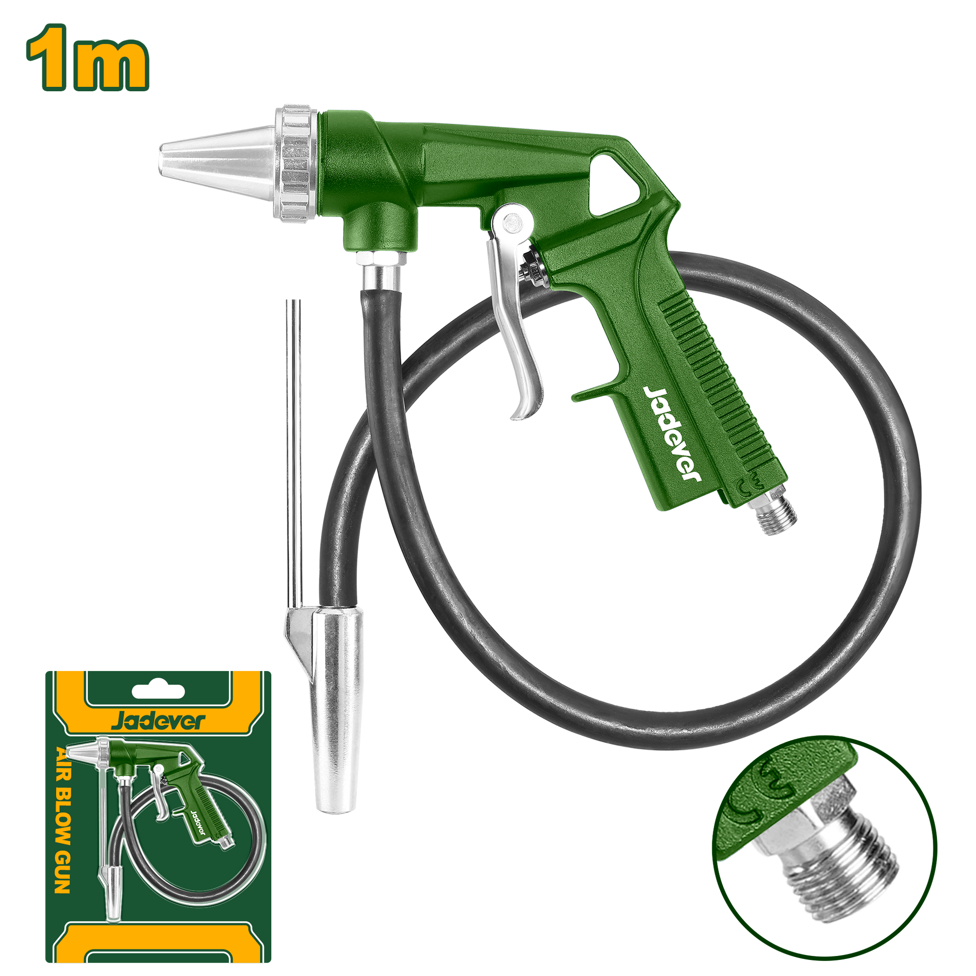 مجموعة مسدس الرمل JADEVER بفوهة 3 مم وخرطوم 1م لتنظيف دقيق