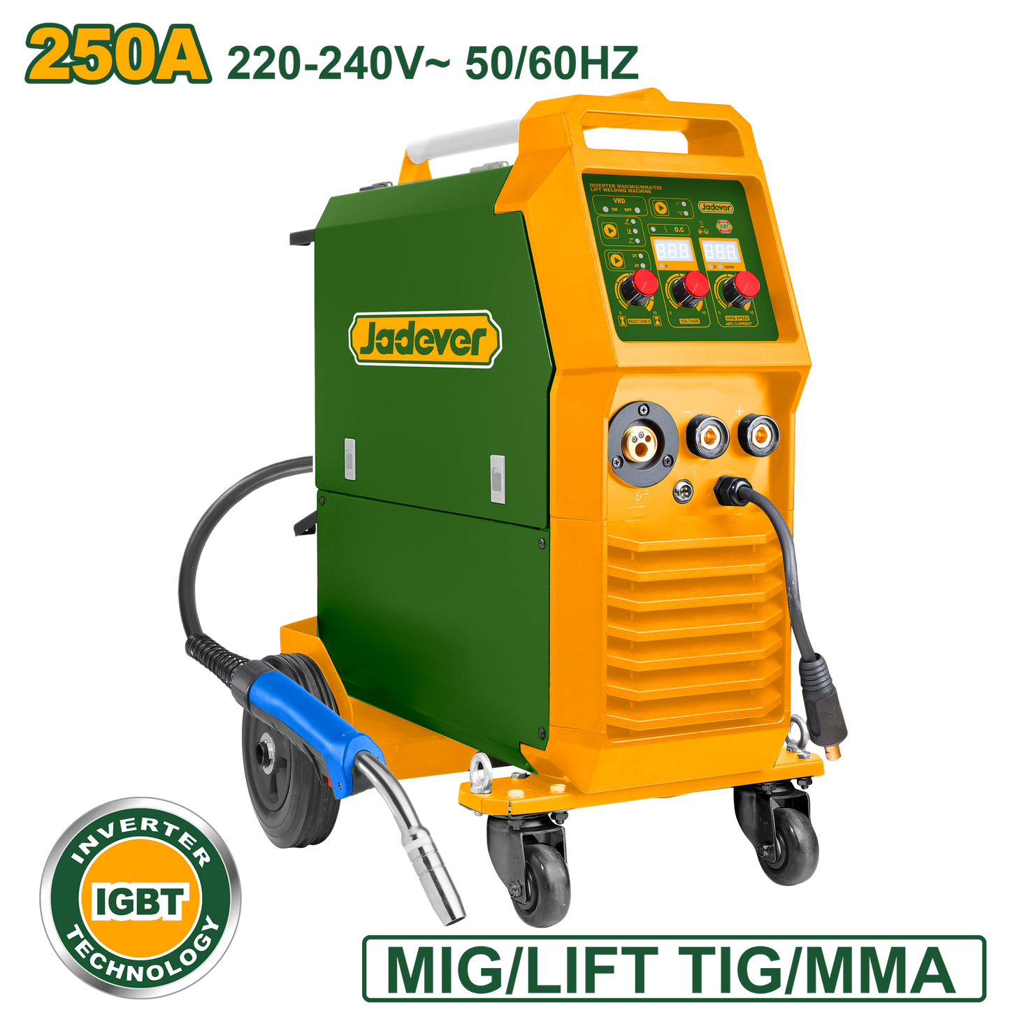 ماكنة لحام MIG/MMA/Lift TIG متعددة العمليات 250 أمبير من جادايفر