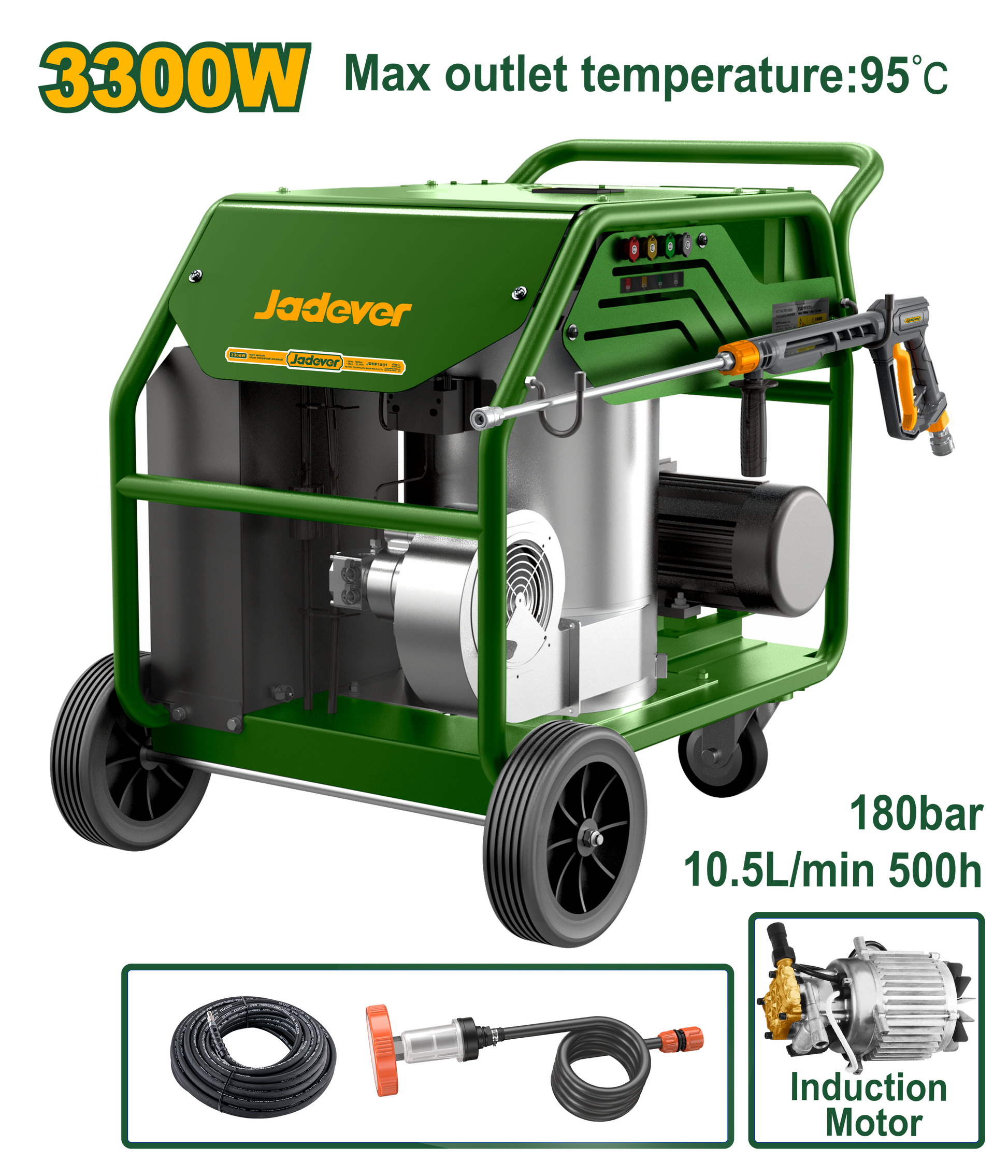 ماكنة غسيل مع بويلر تسخين ماء من جادايفر Jadver