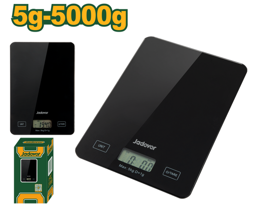 ميزان مطبخ زجاج 5 كيلو من جادايفر Jadever