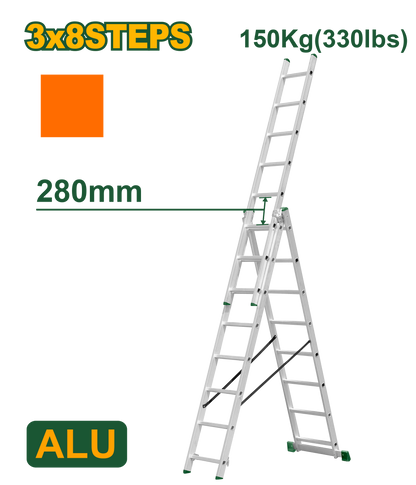 سلم متعدد 3 حركات ارتفاع 5 متر جاديفير Jadever