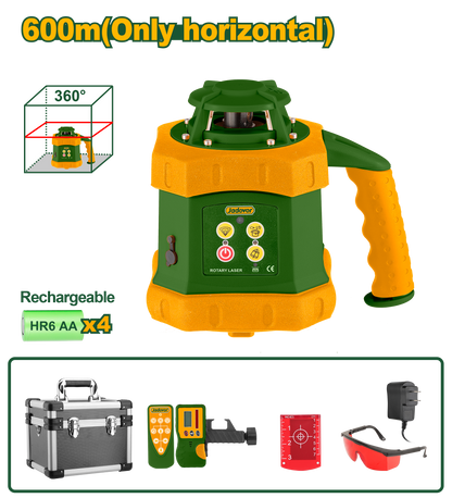 جهاز ليزر دوار أفقي 360 درجة مع ريموت ومستقبل إشارة مدى 600 متر من جادايفر Jadever