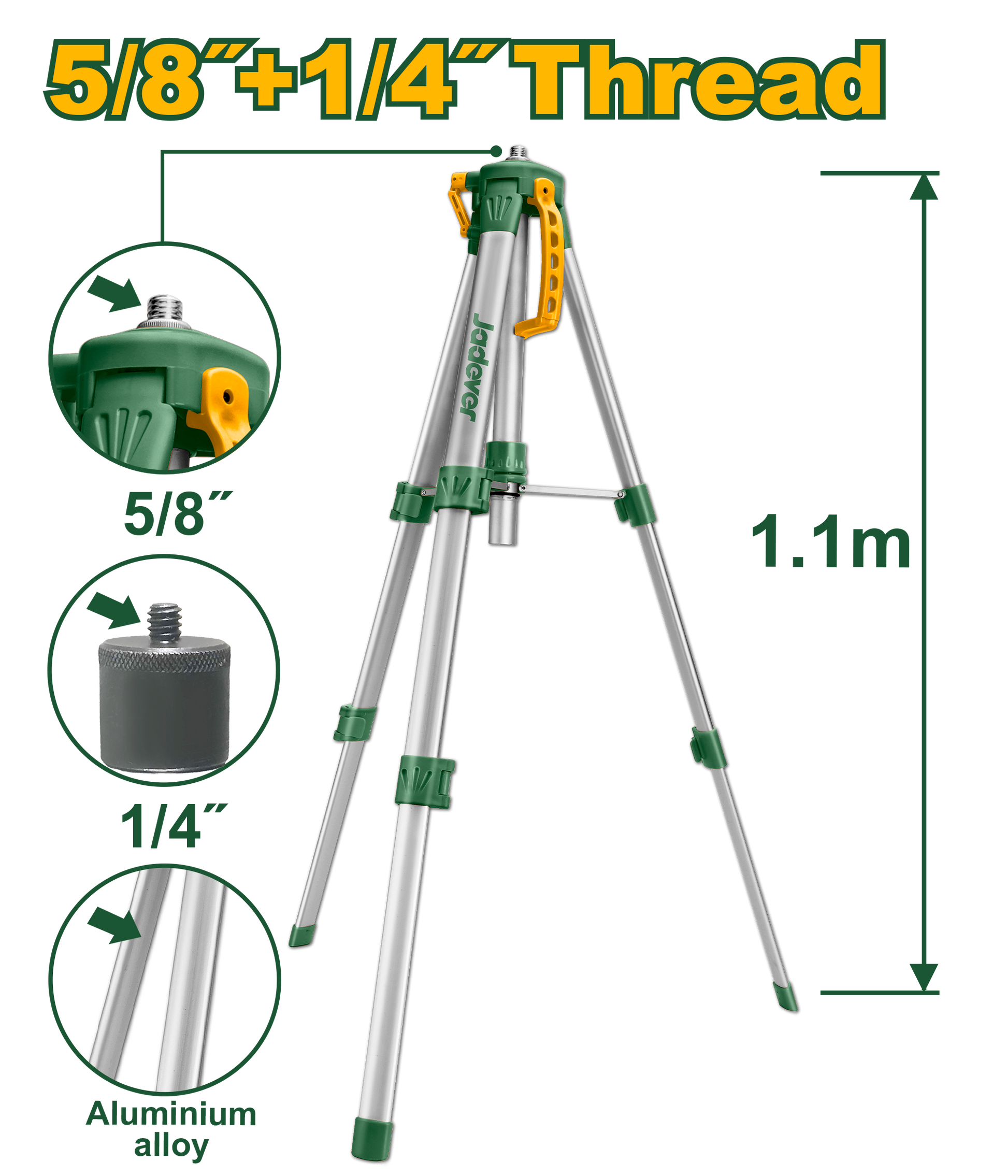 حامل ثلاثي لميزان الليزر من 45 سم -1.1 متر من JADEVER