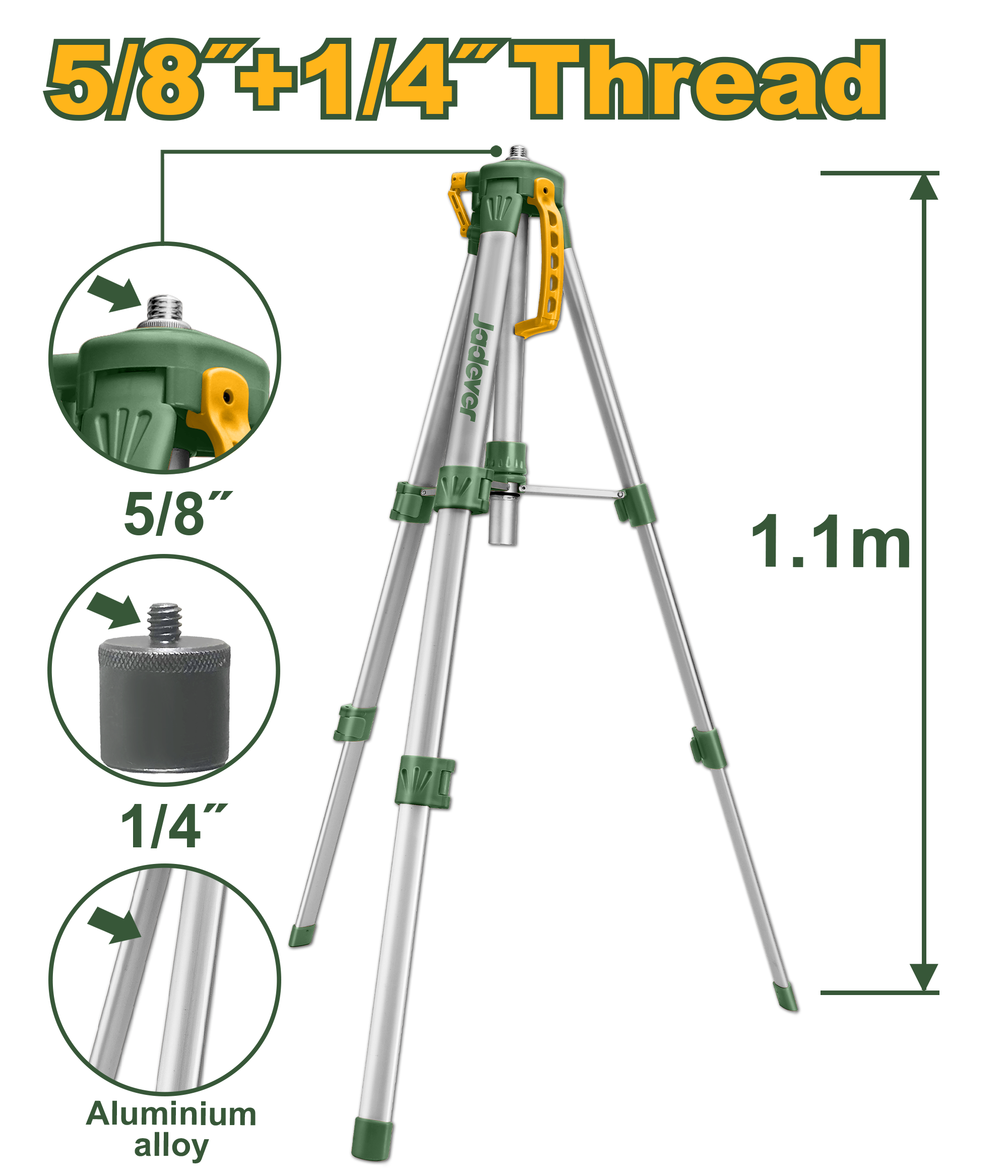 حامل ثلاثي لميزان الليزر من 45 سم -1.1 متر من JADEVER