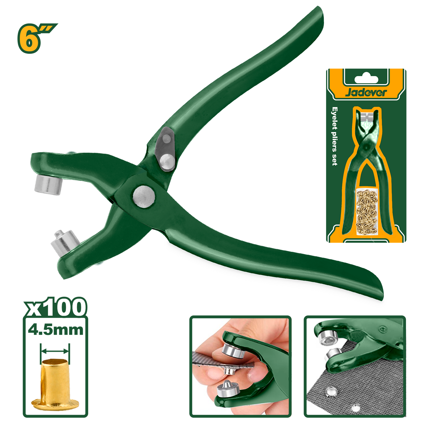 مكبس حلقات 6 انش مع 100 حلقة جادايفر - Jadever