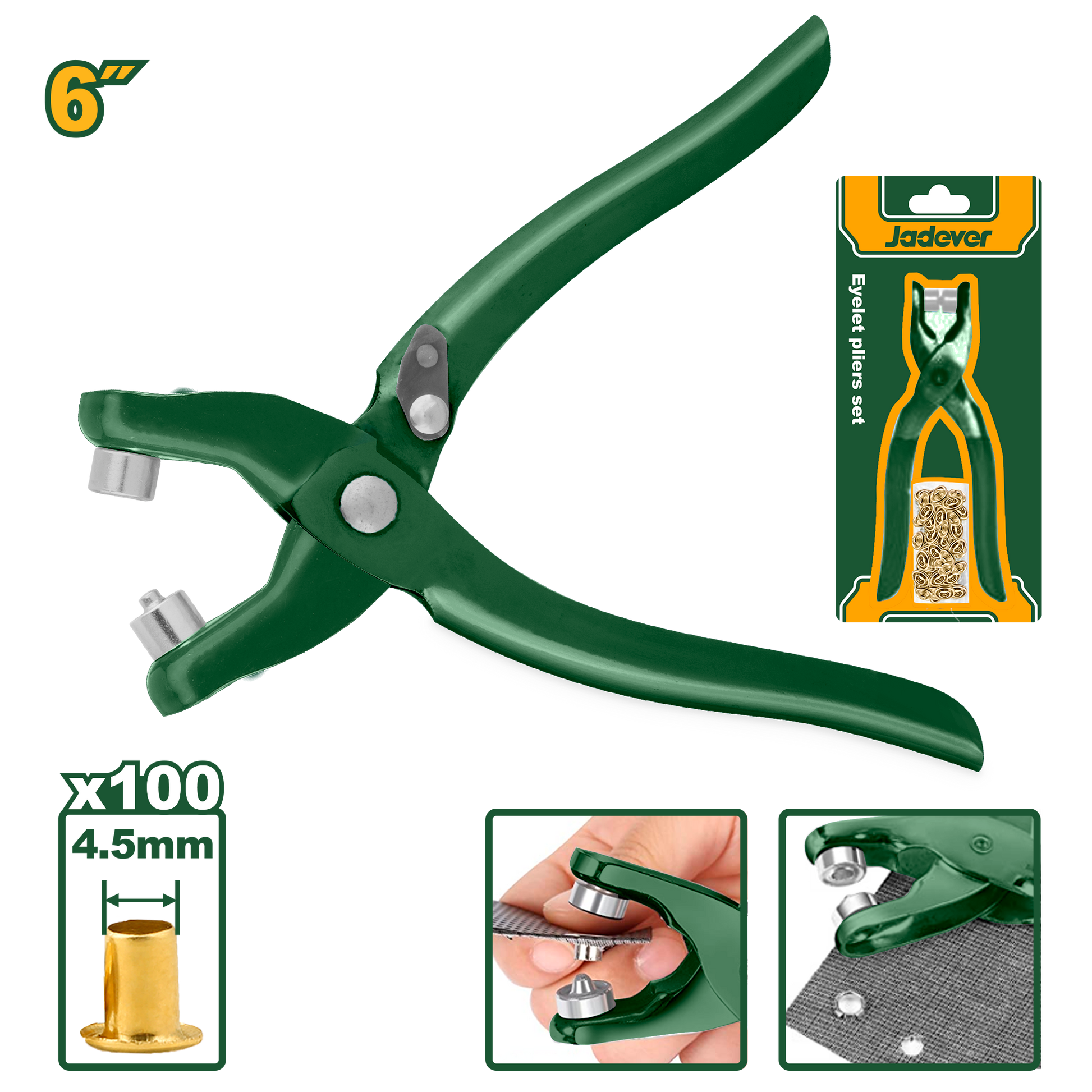 مكبس حلقات 6 انش مع 100 حلقة جادايفر - Jadever