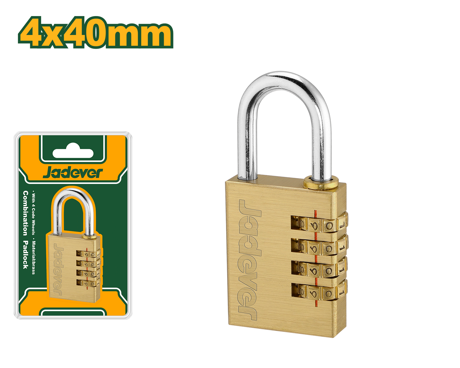 قفل نحاس أرقام عدة احجام من جادايفر Jadever