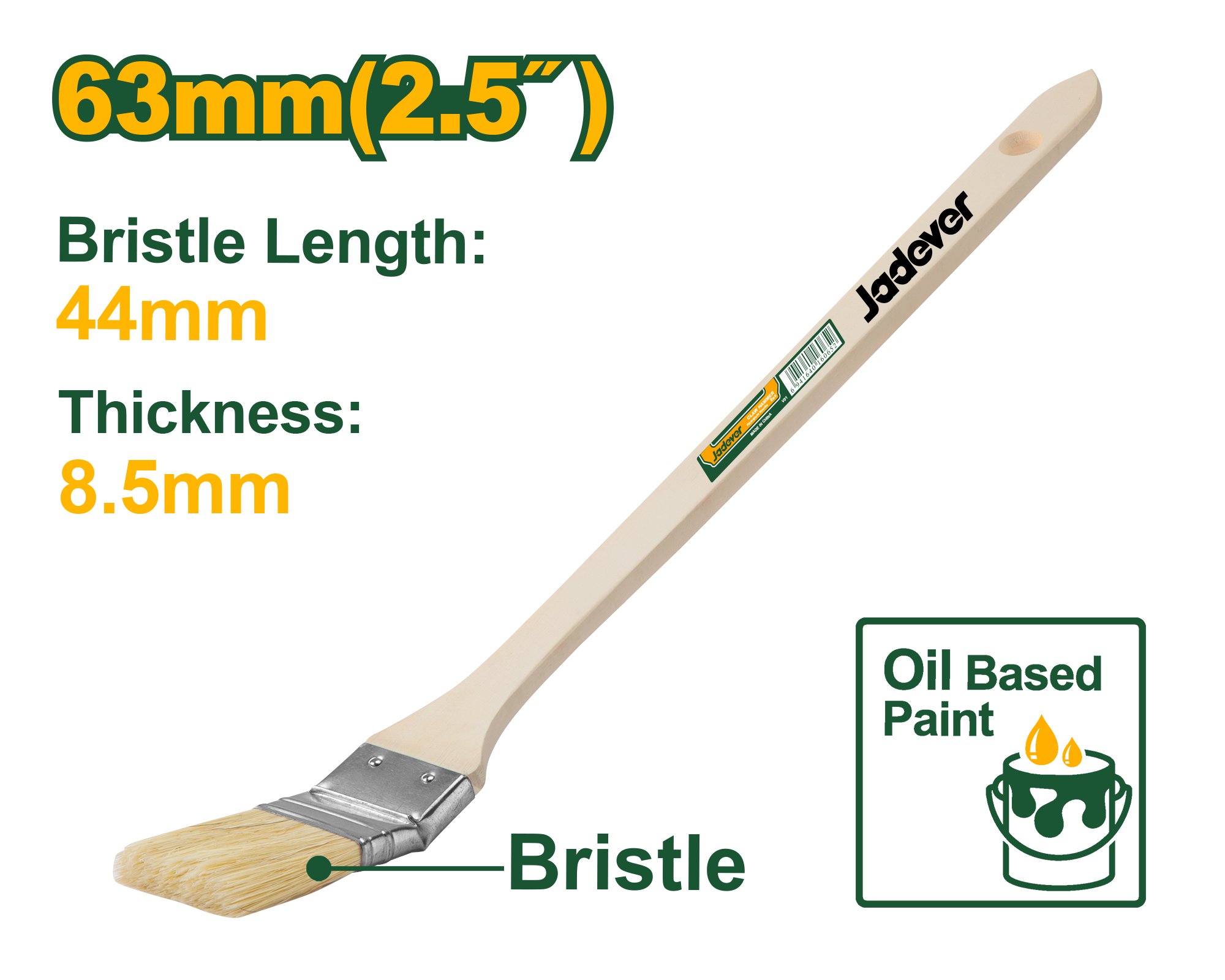 Jadever فرشاة دهان برأس منحني من جاديفير