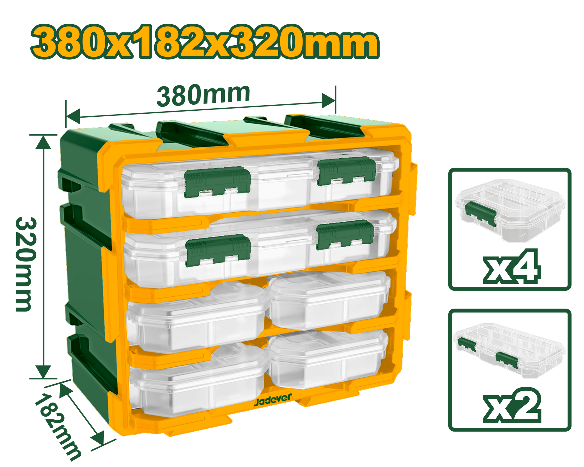 وحدة ادراج خانات عدة احجام من JADEVER