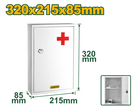 خزانة طبية جدارية - 32×21.5×8.5 سم قفل مفتاح من JADEVER