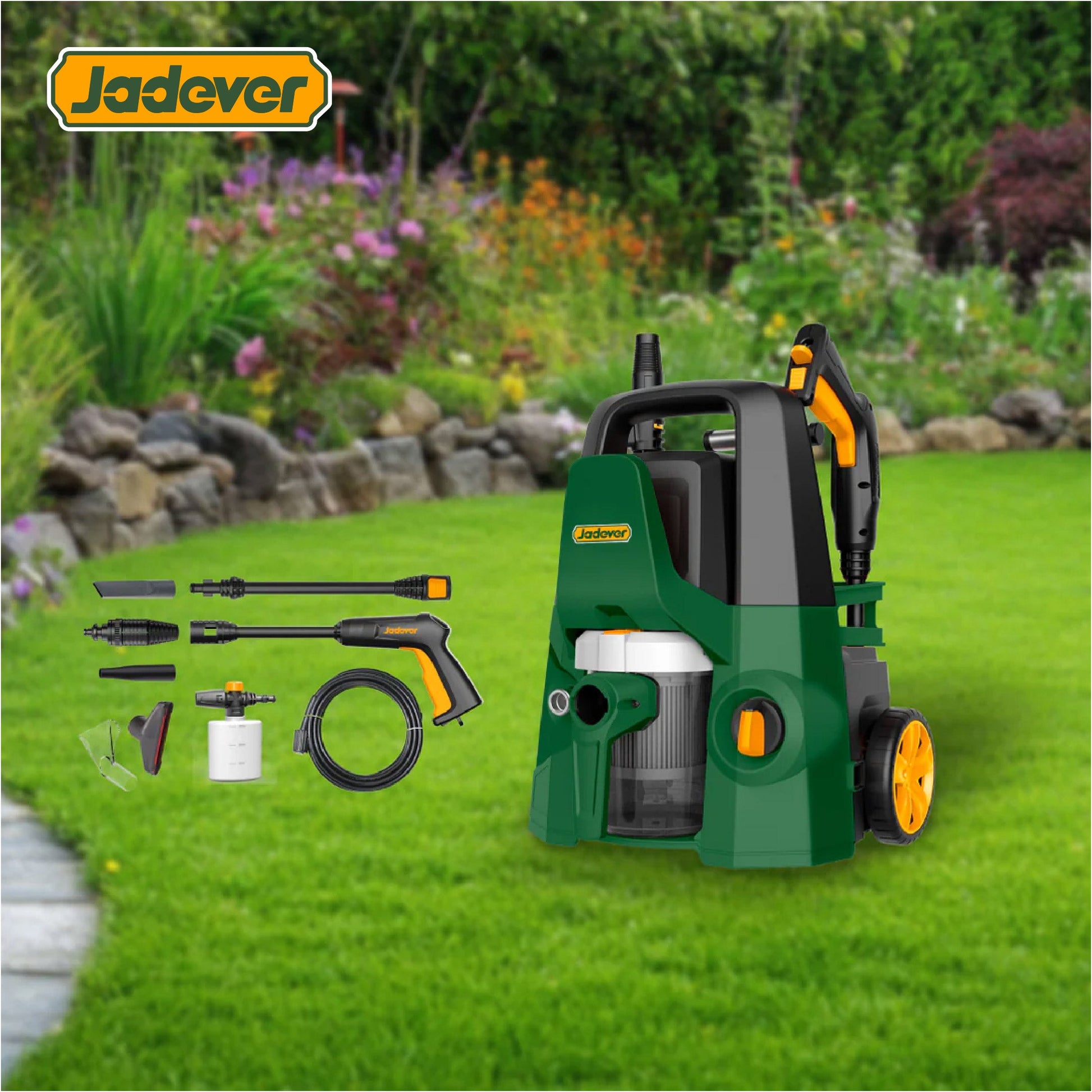 مضخة غسيل ماتور والمكنسة الكهربائية 130 بار 2 في 1 من جادايفر Jadever