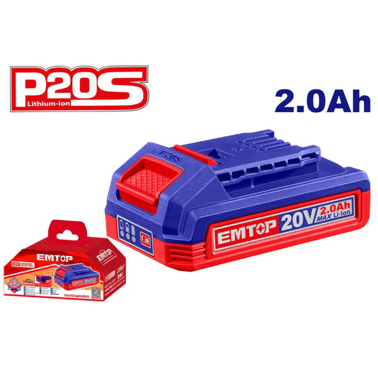 بطارية قابلة لإعادة الشحن  (ليثيوم أيون)20 فولت 2.0 أمبير في ساعة EMTOP EBPK20011