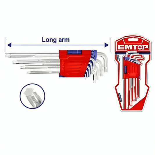 مجموعة مفاتيح توركس  9 قطع من EMTOP EHKY3091
