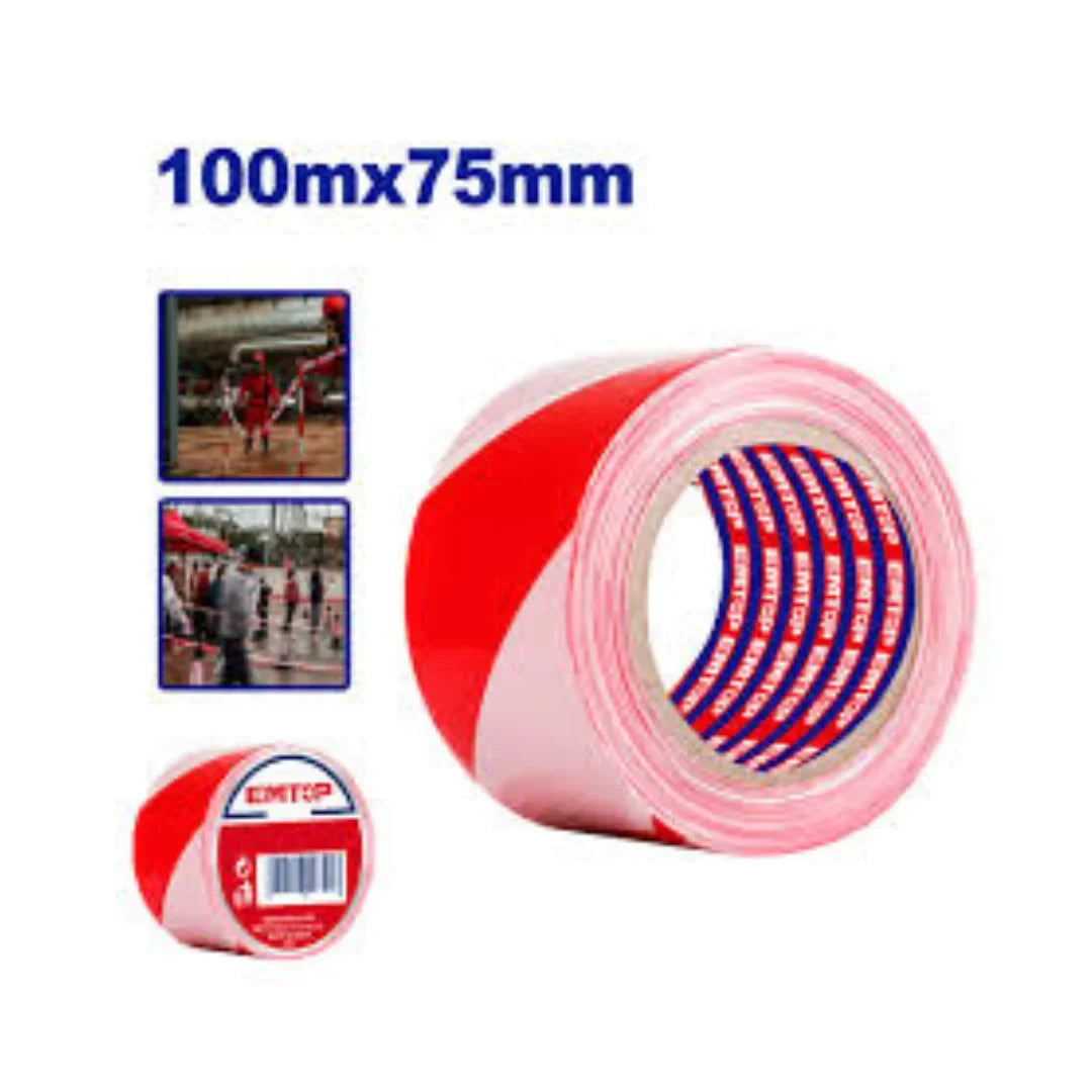 شبر عاكس تحذيري أحمر – 100 متر  EMTOP EMEE1H10