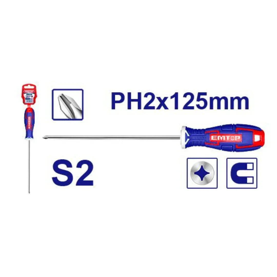 مفك مصلب ثقيل  EMTOP ESDRSL6602 Slotted