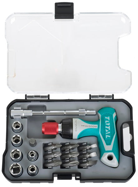 طقم بوكسات وراسيات كروم 18 قطعة توتال