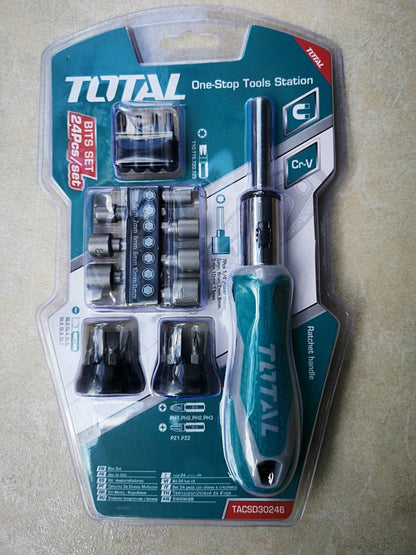 مفك اوتوماتيك مع راسيات عدد 24 توتال