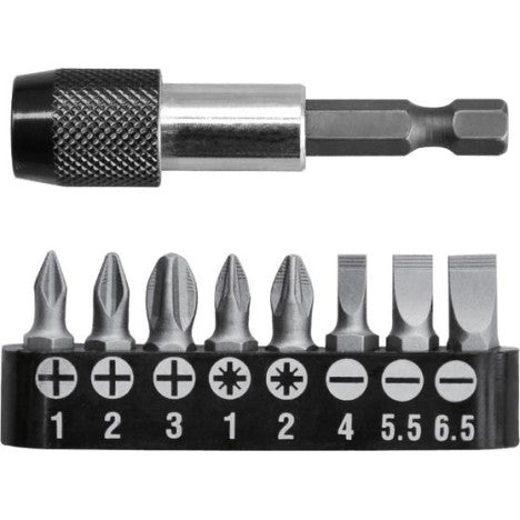 طقم راسيات مع ادبتر 9 قطع توتال