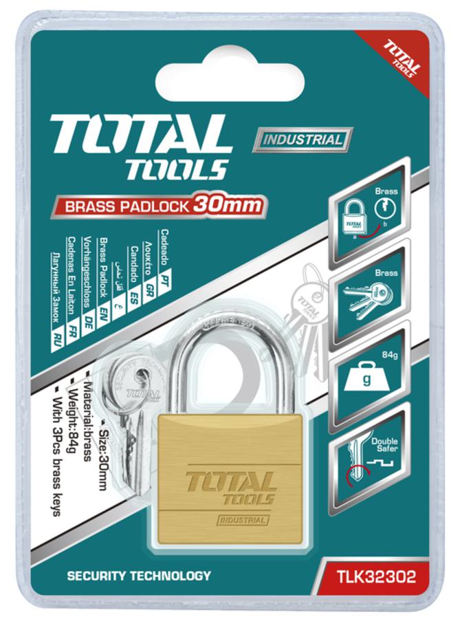 قفل نحاس 30 ملم توتال - Total
