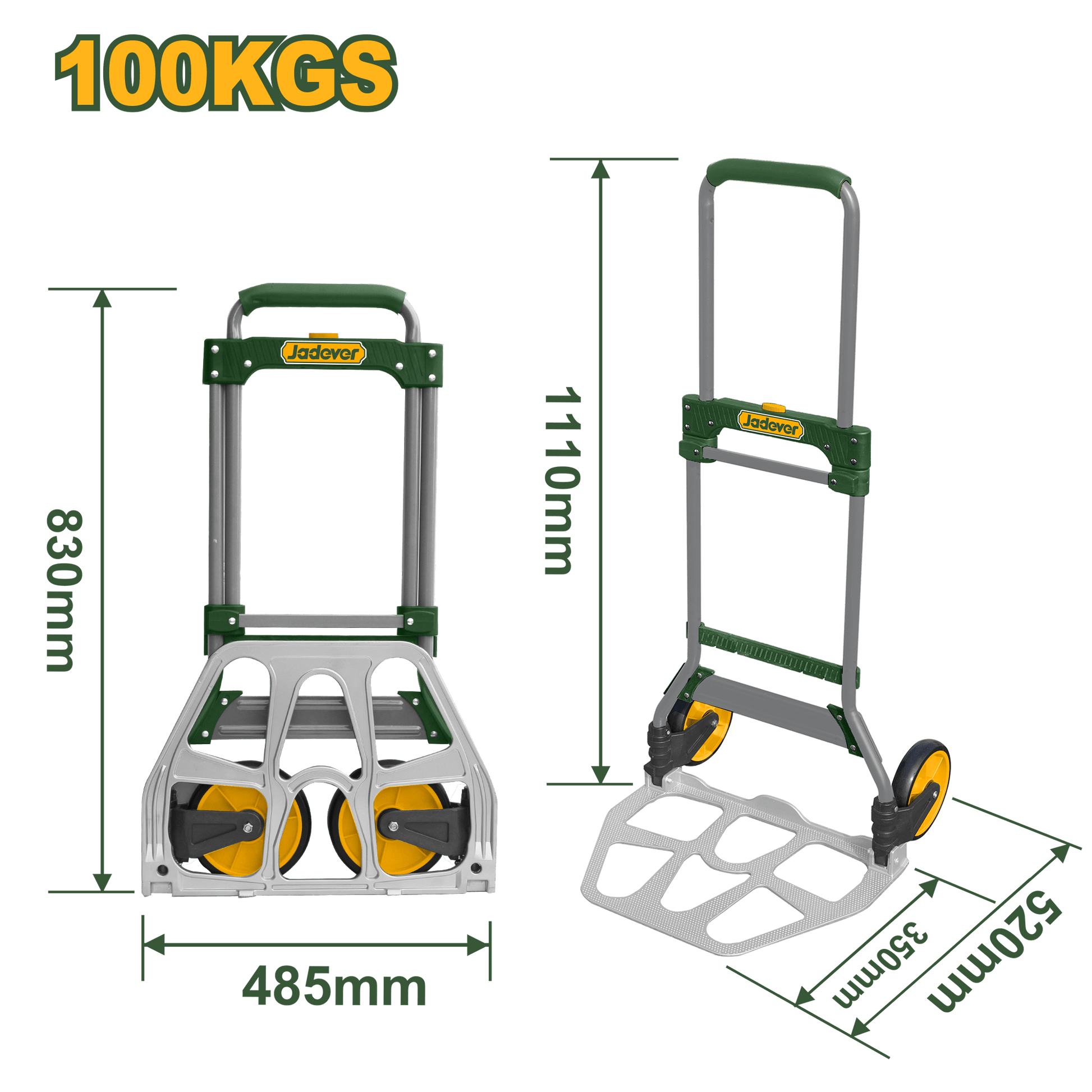 عرباية تحميل قابلة للطي 100كيلو من JADEVER - Smart Hack
