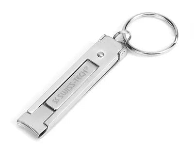أداة العناية الشخصية 4 في 1 من الستانلس ستيل مع قصافة أظافر – Swiss+Tech ST10629 | Swiss+Tech ST10629 4 - in - 1 Stainless Steel Personal Care Multi - Tool with Nail Clippers & File - Smart Hack